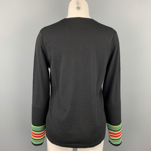 DRIES VAN NOTEN Size S Black Merino Wool Blend Pullover
