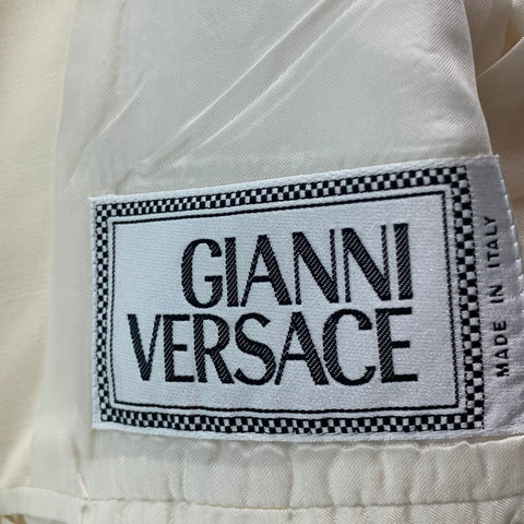 GIANNI VERSACE Talla Pecho 42 Crema Chaqueta cruzada