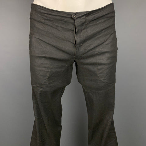 M.A+ Talla 36 Pantalones informales color pizarra con pernera estrecha y bragueta con botones