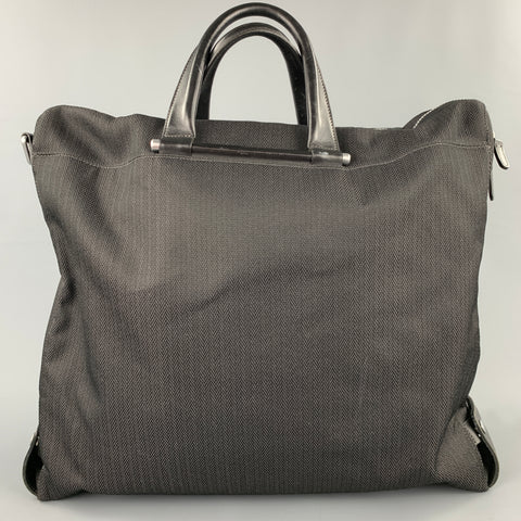 PAUL SMITH Black Herringbone Nylon Garment Bag