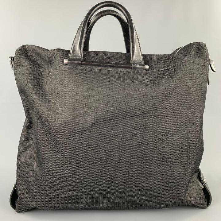 PAUL SMITH Black Herringbone Nylon Garment Bag