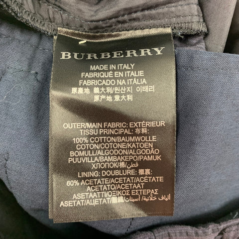 BURBERRY PRORSUM Size 32 Navy Blue Stripe Cotton Casual Pants