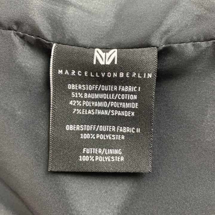 MARCELL VON BERLIN Size 36 Black Print Cotton Blend Sport Coat