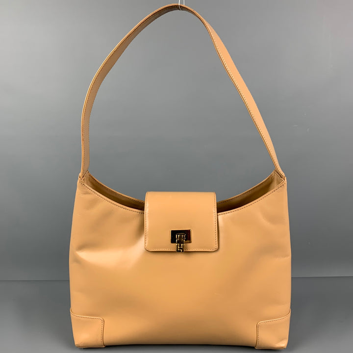 LAMBERTSON TRUEX Beige Leather Shoulder Bag Handbag