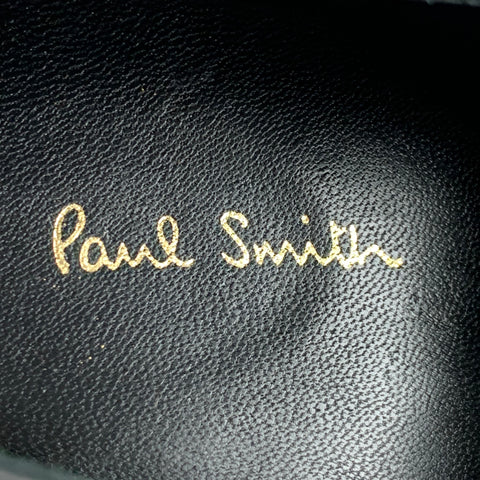 PAUL SMITH Size 9.5 Black Leather Cap Toe Shoes