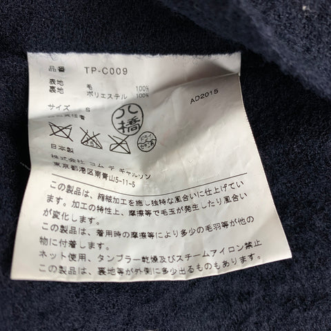 COMME des GARCONS TRICOT Taille S Manteau Double Boutonnage en Laine Marine