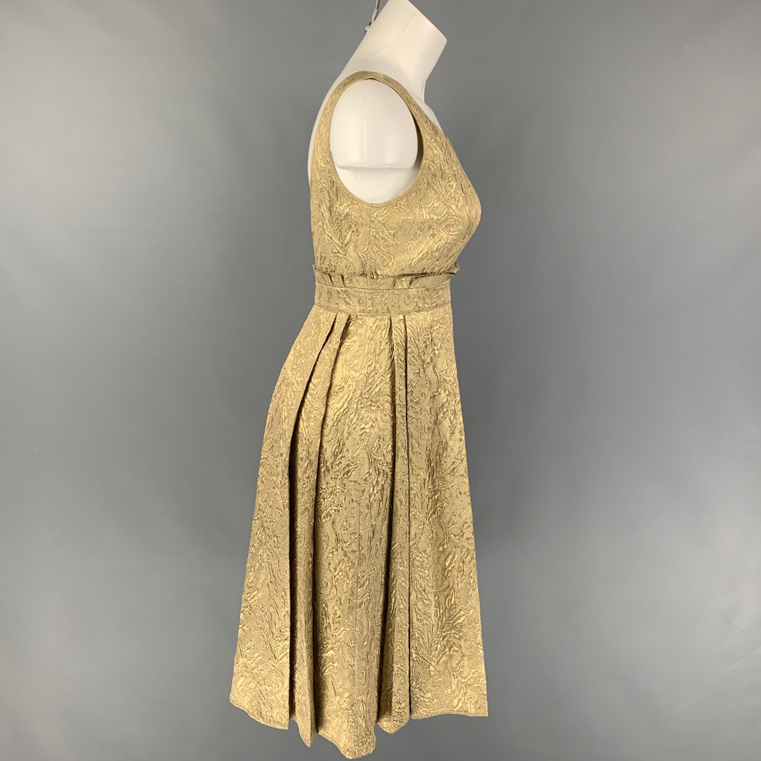 BURBERRY Size 2 Gold Wool Blend Textured Sleeveless Cocktail Dress – Sui  Generis Designer Consignment