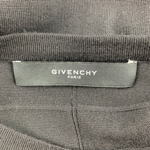GIVENCHY Size L Black Wool Crew-Neck Pullover