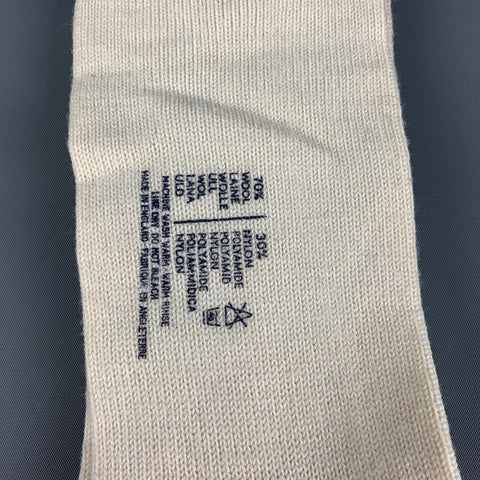BURBERRYS Size L Beige Navy & Green Argyle Wool Nylon Knit Socks