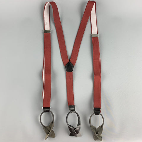 COMME des GARCONS Burgundy Elastic Suspenders