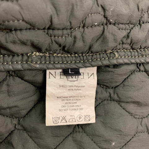 NEMEN by FINEST CLOTH Size L Green Olive Polyester Nylon Hooded Coat