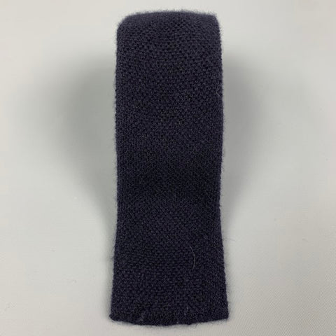 BRUNELLO CUCINELLI Black Knitted Cashmere Tie