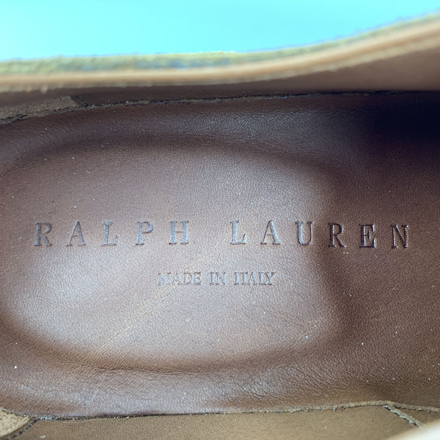 RALPH LAUREN Size 8 Brown Perforated Suede Wingtip Lace Up Shoes
