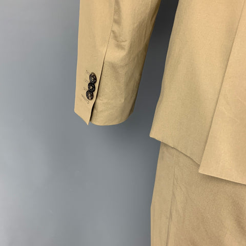 DSQUARED2 MANCHESTER Size 42 Khaki Cotton Notch Lapel Suit