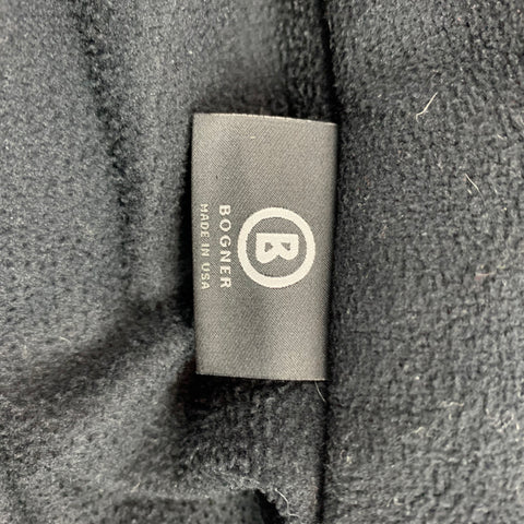 BOGNER Taille S Pull en polyester brodé polaire noir et argent