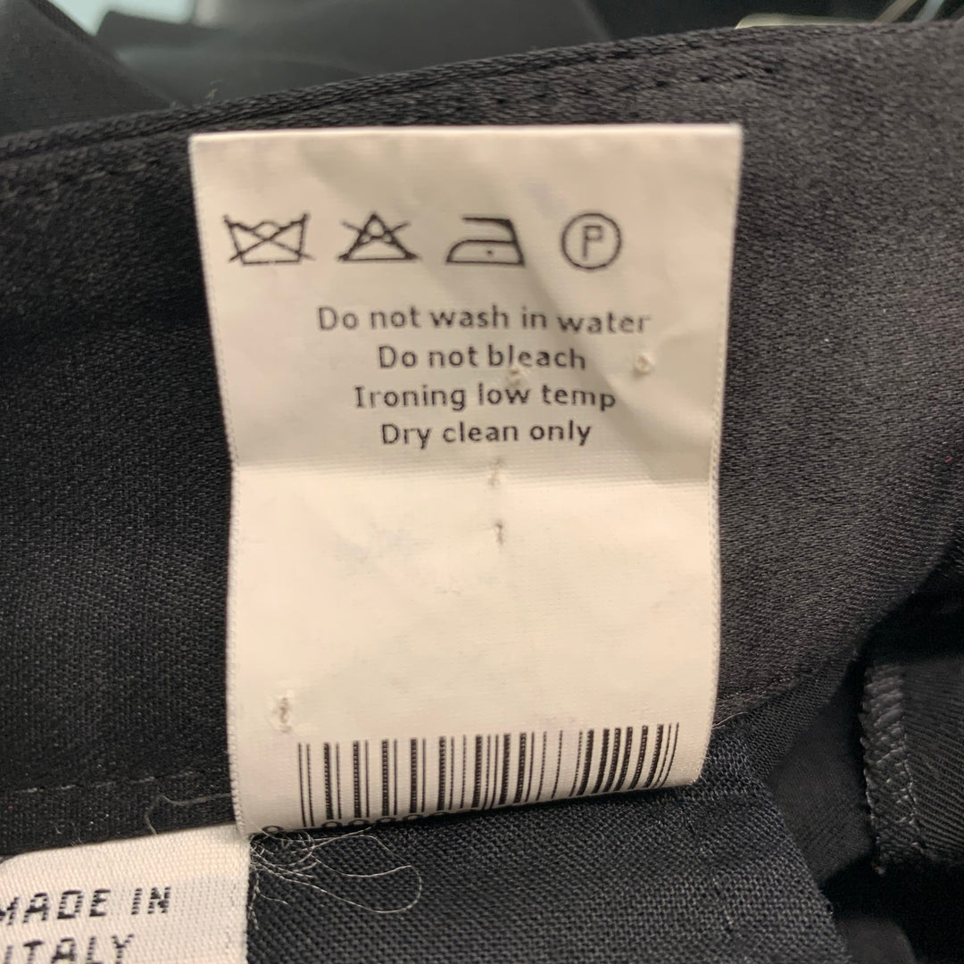 VIKTOR & ROLF Size 10 Black Polyester Spandex Embroidered Tuxedo Dress Pants