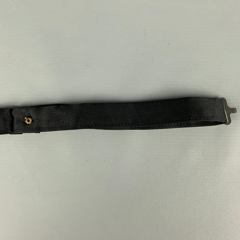 VINTAGE Black Solid Bow Tie