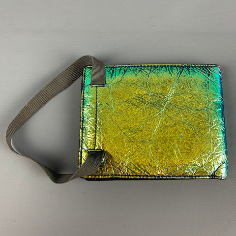 LANVIN Charmeuse Black Wrinkled Patent Leather Wallet