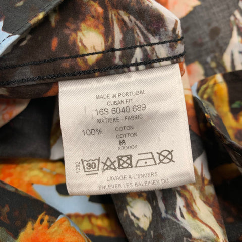 GIVENCHY Size M Multi-Color Abstract Cotton Long Sleeve Shirt