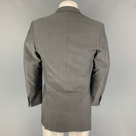 PAUL SMITH The Byard Taille 36 Manteau de sport en laine mohair gris à revers cranté