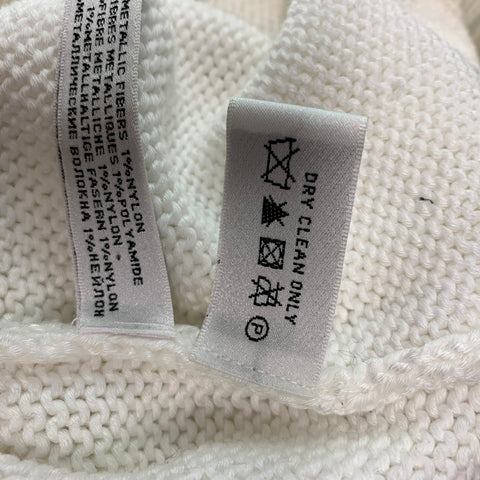 RALPH LAUREN Taille XS Crème Or Coton Mélange Color Block Pull