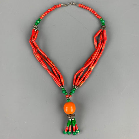 ZYRLAT Red Beaded Necklace