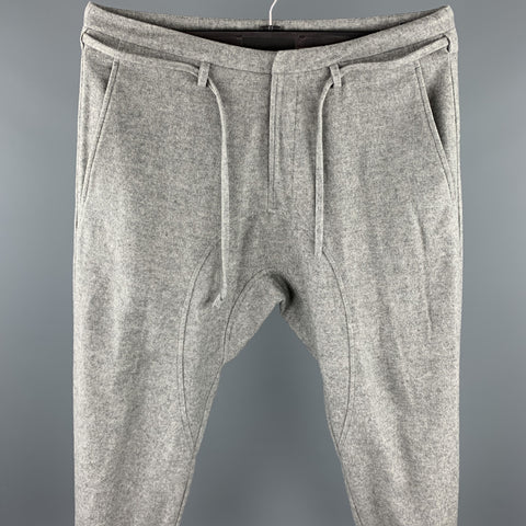 NEIL BARRETT Size 34 Light Grey Heather Wool Blend Zip Fly Casual Pants