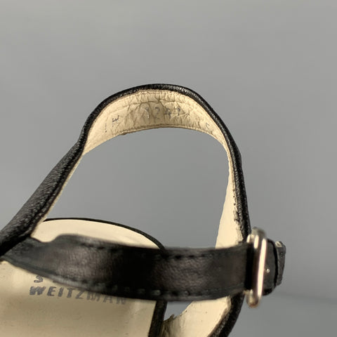 STUART WEITZMAN Size 6 Red Black White Leather Color Block Platform Sandals
