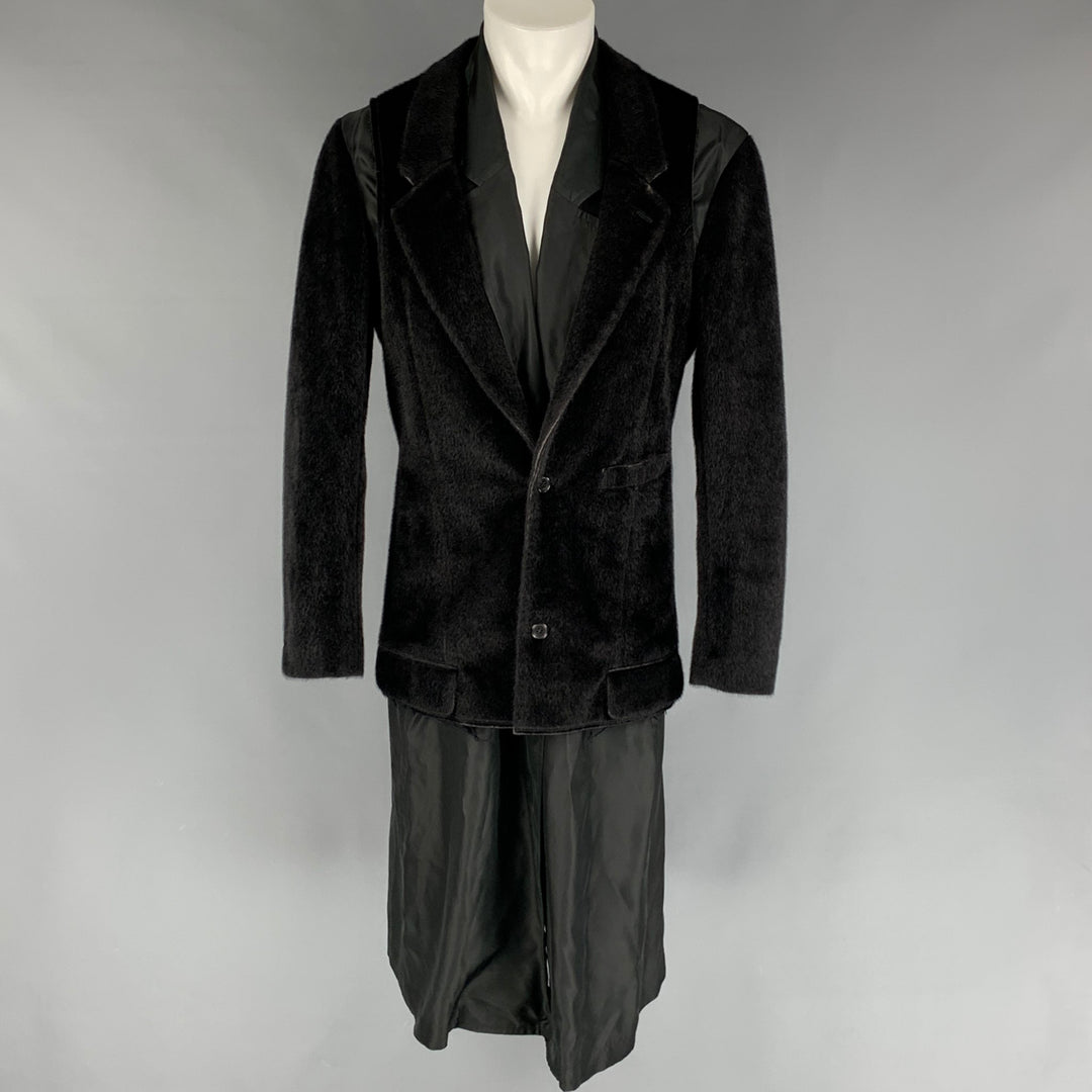 COMME des GARCONS HOMME PLUS Size M Black Polyester Faux Fur Vest Jacket