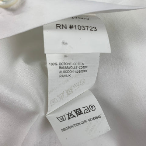 GIORGIO ARMANI Size S White Cotton Button Up Long Sleeve Shirt