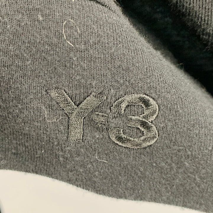 Y-3 Size M Black Polyester Viscose Hidden Buttons Cardigan