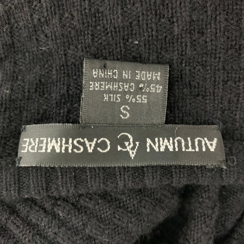 AUTUMN CASHMERE Size S Black Silk / Cashmere Cardigan