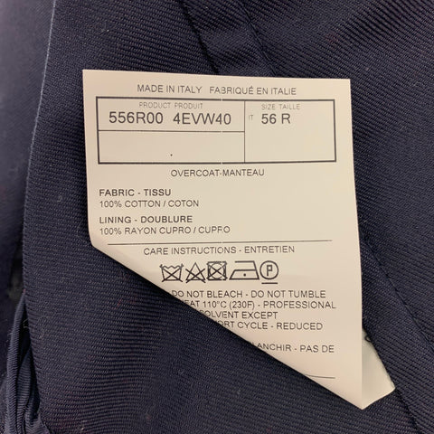 TOM FORD Caban double boutonnage en coton bleu marine taille 46
