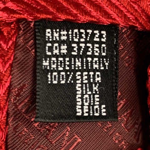 ARMANI COLLEZIONI Red Zig Zag Silk Jacquard Tie