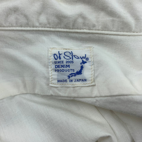 ORSLOW Taille L Chemise à manches longues boutonnée en coton blanc