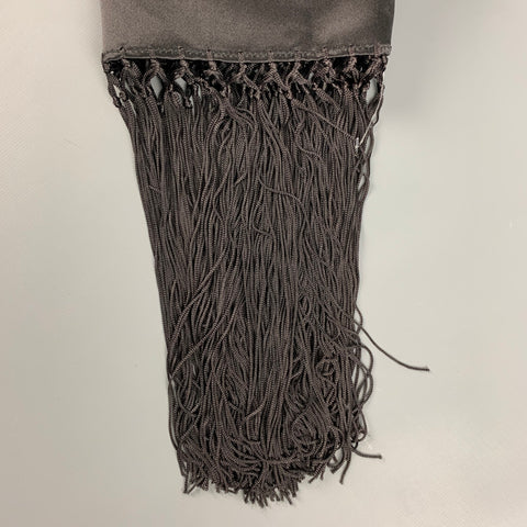 GIORGIO ARMANI Black Abstract Satin Scarves