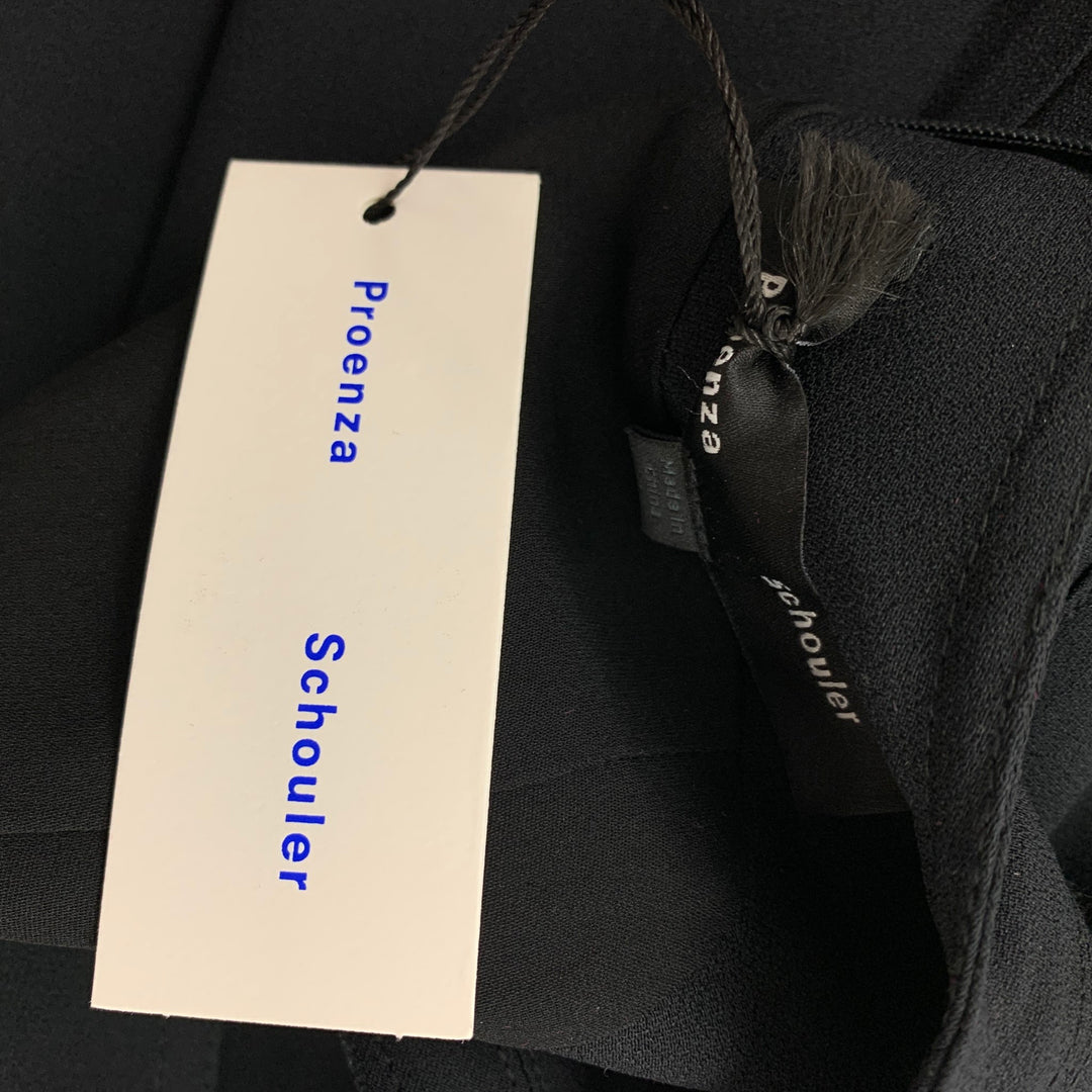 PROENZA SCHOULER Size 2 Black Acetate Viscose A-Line Dress