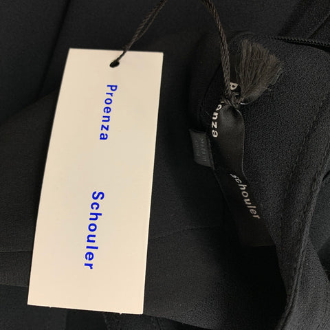 PROENZA SCHOULER Vestido evasé de viscosa y acetato negro talla 2