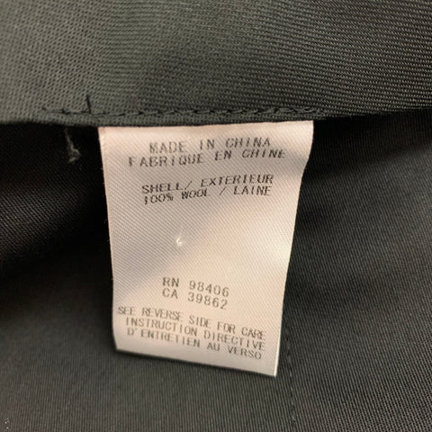 THEORY Size 40 Regular Black Wool Peak Lapel Tuxedo Suit