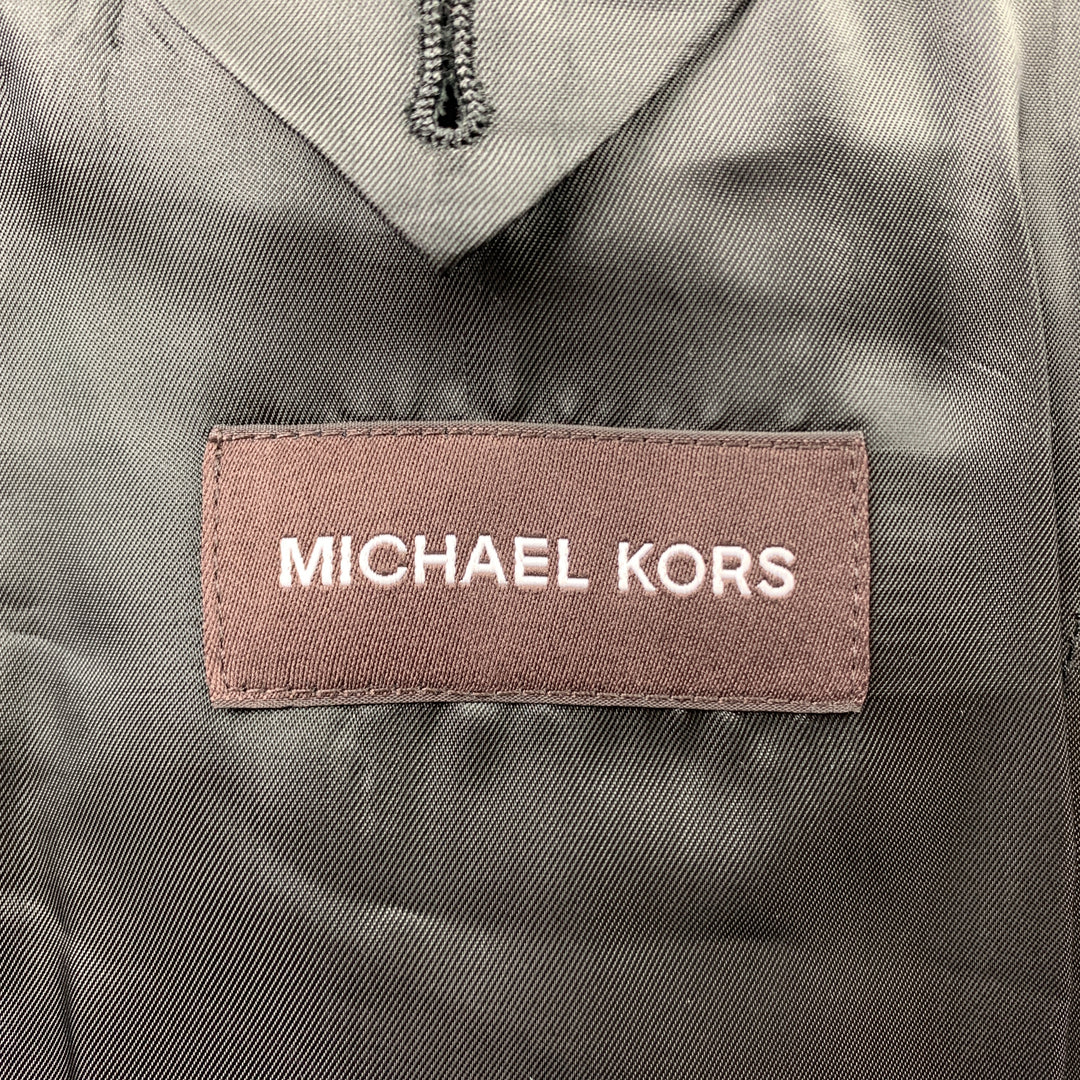 MICHAEL KORS Taille 40 Manteau de sport en mélange de laine métallisée noir et argent régulier