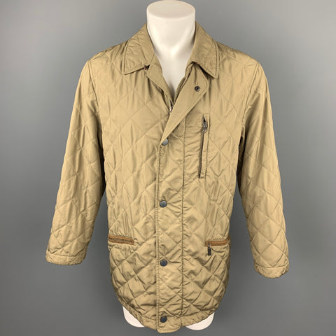 PAUL STUART Size S Taupe Quilted Gore-Tex Nylon Parka Jacket