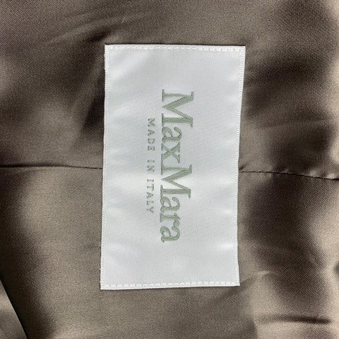 MAX MARA Size 4 Taupe Alpaca / Vrgin Wool High Collar Coat