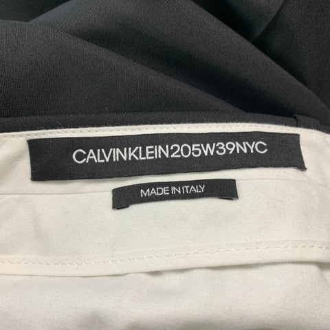 CALVIN KLEIN 205W39NYC Size 8 Black Navy & Red Wool  Elastane Solid Dress Pants