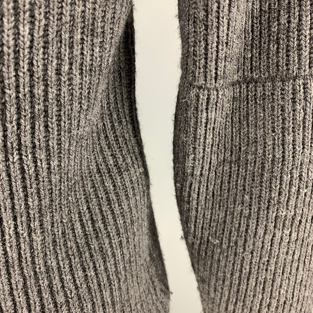MARTIN MARGIELA Size L Grey Alpaca Blend Hooded Sweater