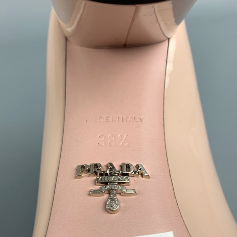 PRADA Size 8.5 Nude Patent Leather Vernice Pumps
