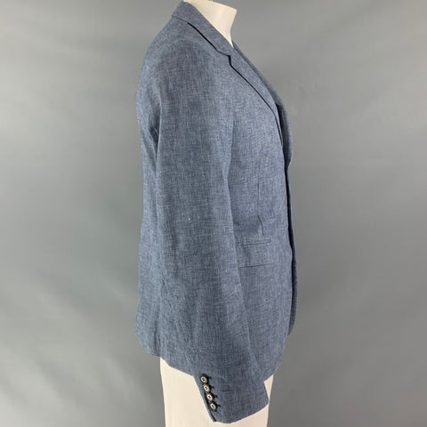 MARNI Chest Size 42 Blue Cotton Sport Coat