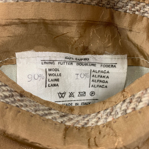 BRIONI for WILKES BASHFORD Size 39 Cream Taupe Herringbone Wool Alpaca Sport Coat