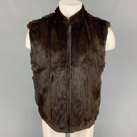 Vintage WELOCK Co. Size M Brown Quilted Fabric Reversible Vest