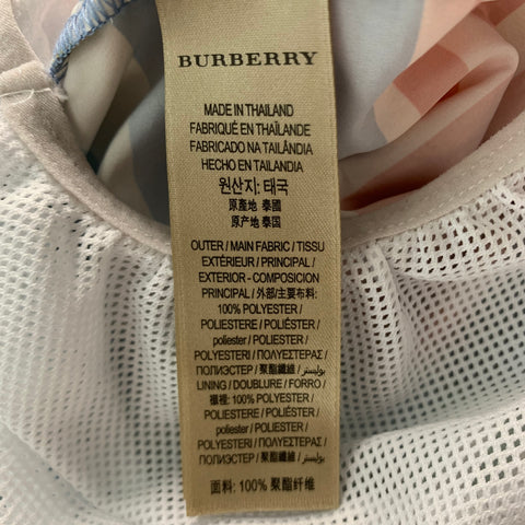 BURBERRY Size XL Multi-Color Black Stripe Polyester Swim Trunks