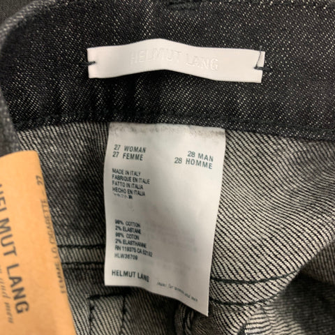 HELMUT LANG Talla 27 Vaqueros pitillo de algodón negro para mujer